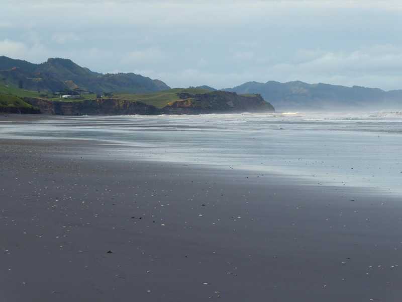 The beach at Seaview campsite....once it had dried out a little!