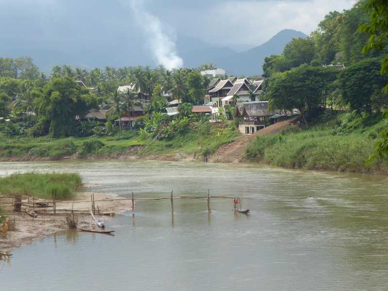 Beautiful river view, and can you see them building this year's Bamboo Bridge?!