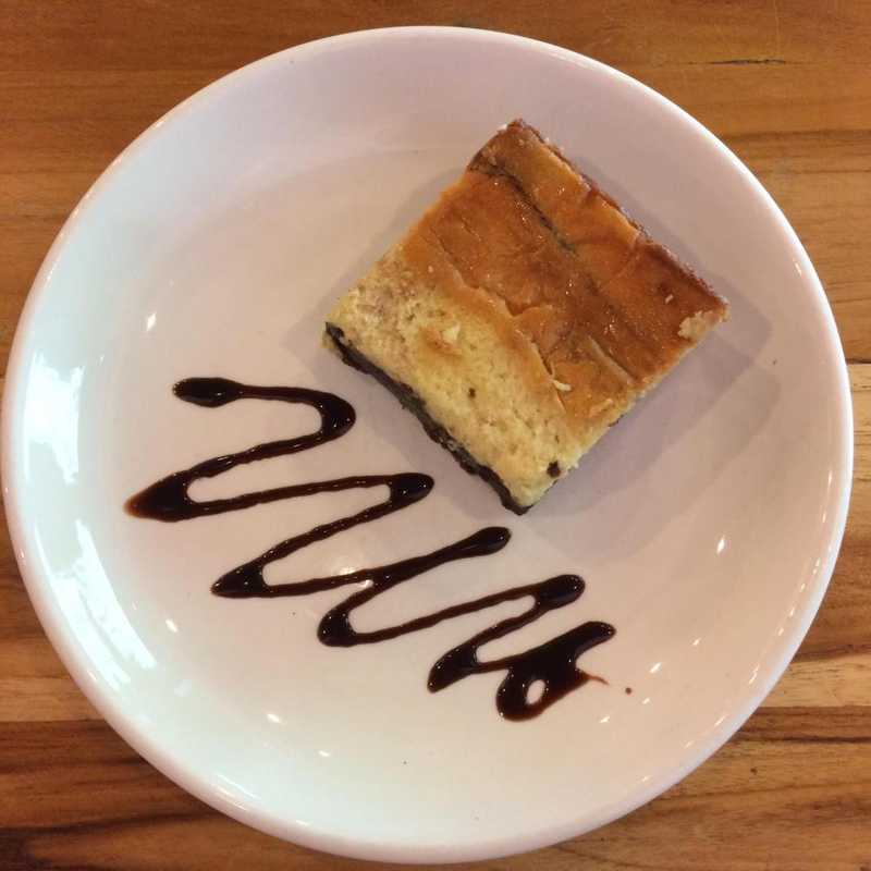 Delicious cheesecake brownie at Saffron. Worth every thousand kip.