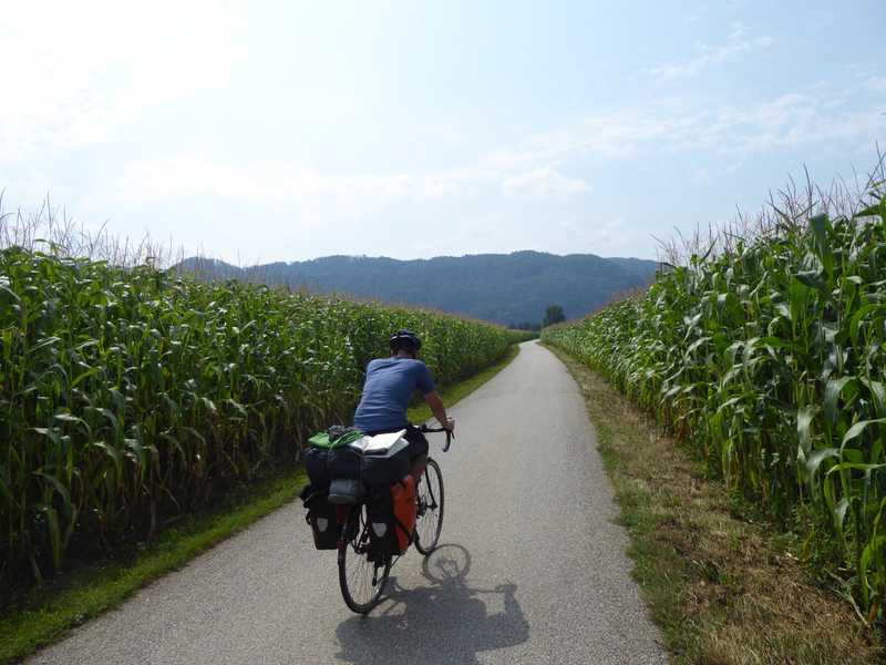Following one of many bike routes