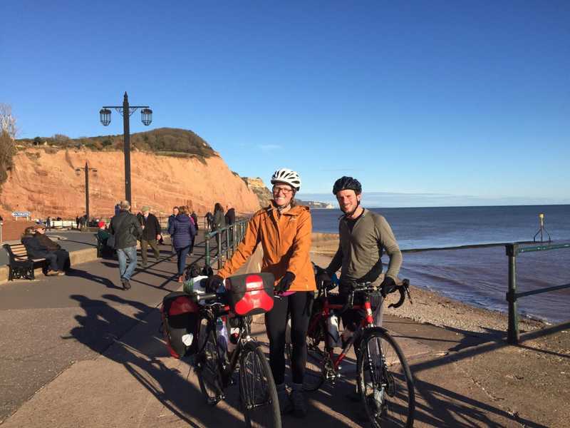 Enjoying the sunshine in Sidmouth